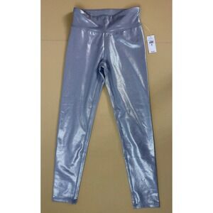 NWT Gap Kids Metallic Silver Shimmer Leggings Size M (8)